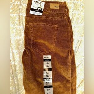 Ariat Tan Corduroy Flare Pants
